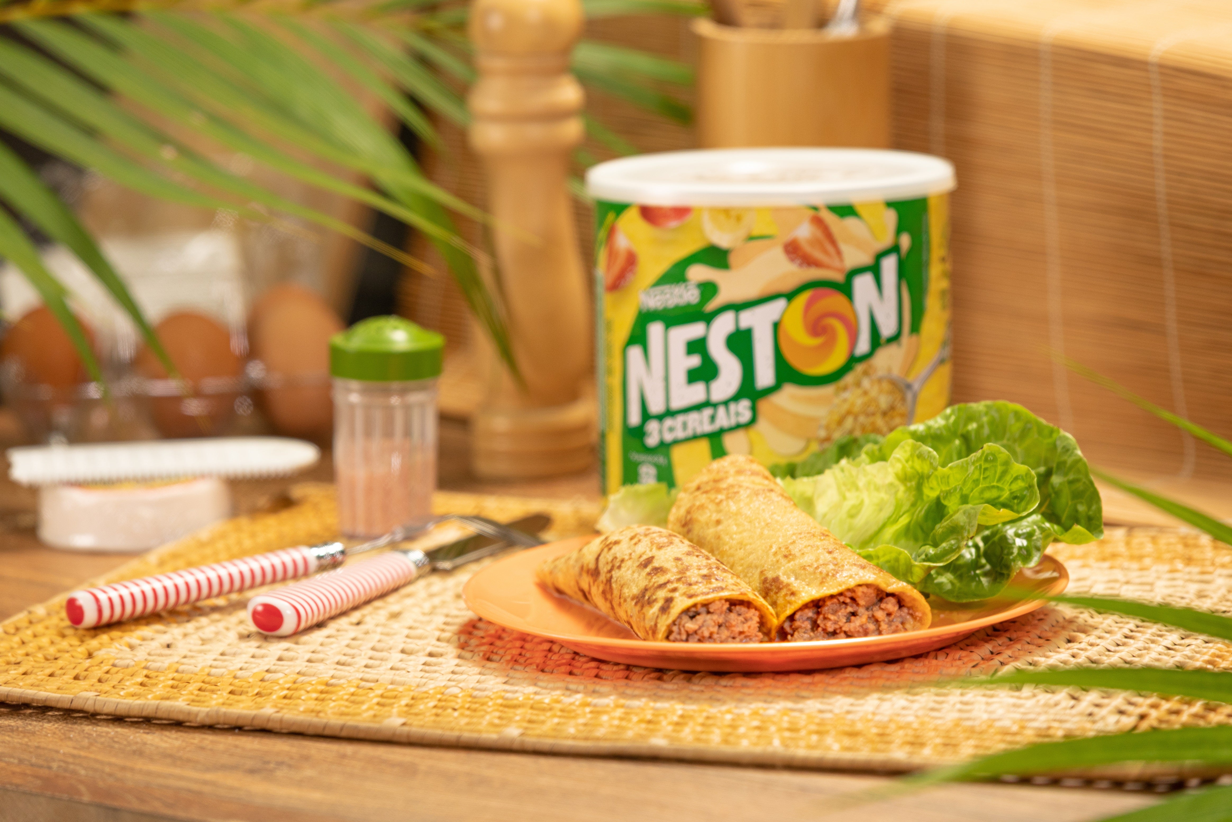 Wrap Delícia feito com Neston