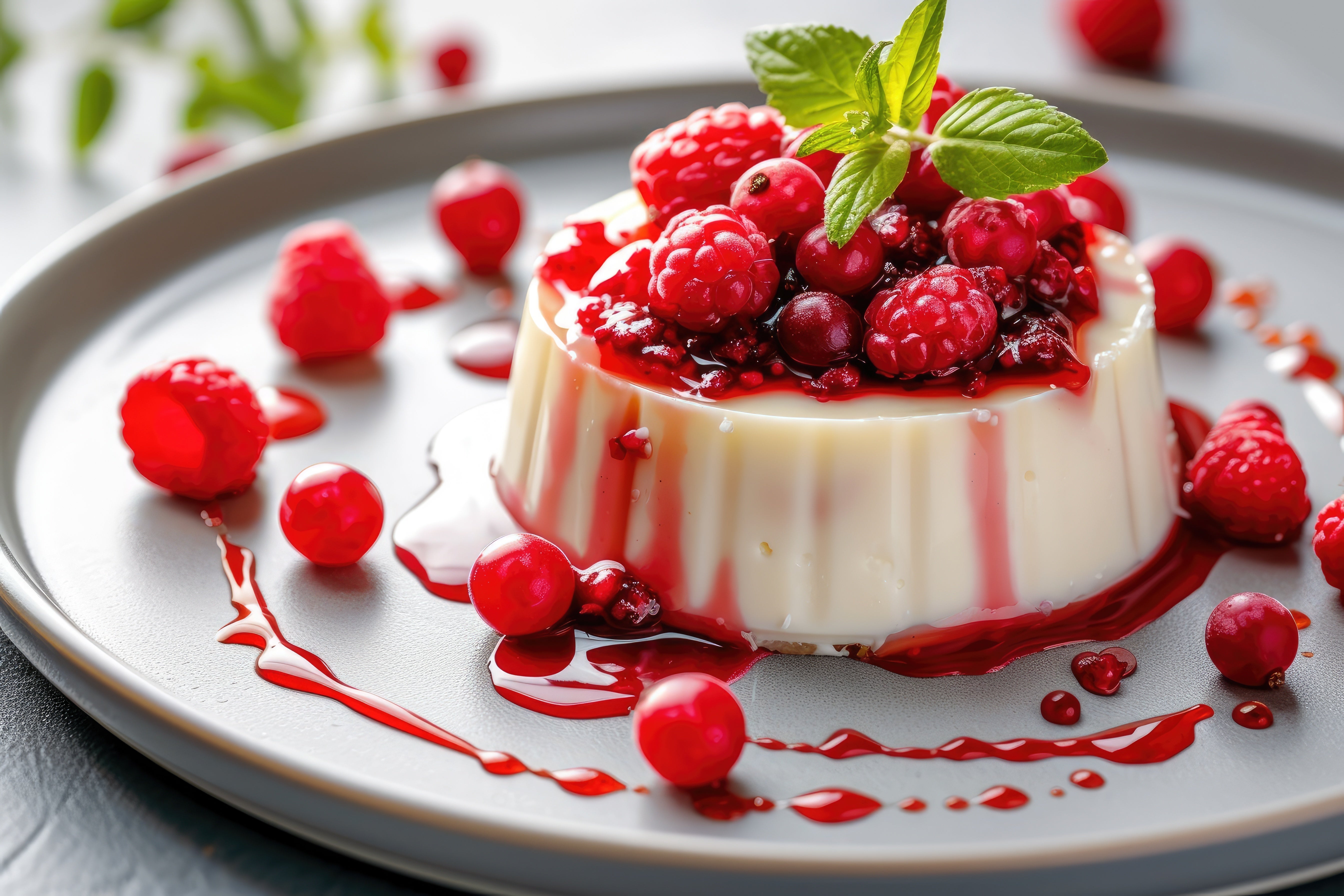 Receita de Manjar ao Vinho com Frutas Vermelhas