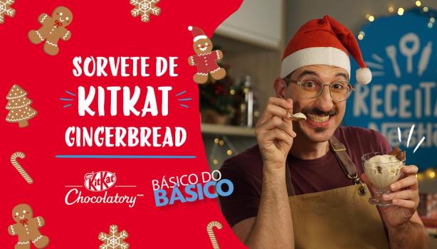 Sorvete de KITKAT® Gingerbread