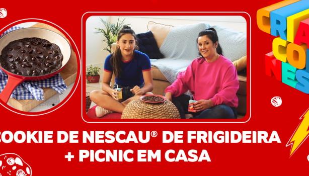 Cookie de Nescau de Frigideira e Picnic em Casa