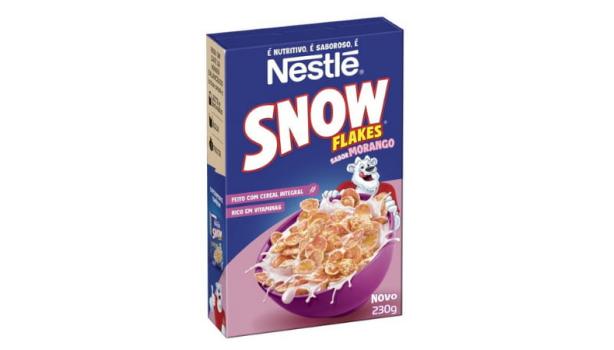 Cereal Matinal Snow Flakes Sabor Morango