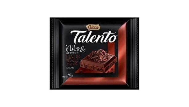 Chocolate Garoto Talento Dark Nibs de Cacau 75g
