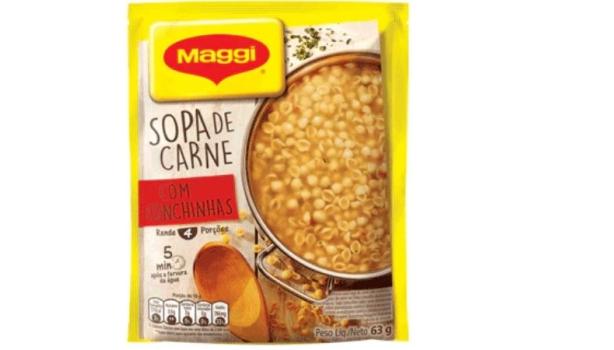 Maggi Sopa Sabor de Carne com Conchinhas
