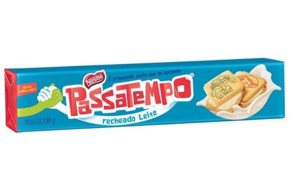 Biscoito Passatempo Recheado Leite