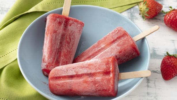Receitas de picolé: Picolé de Morango e Fibras