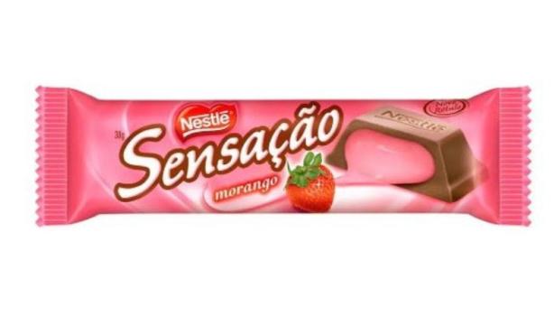 Tablete Chocolate Sensação Morango