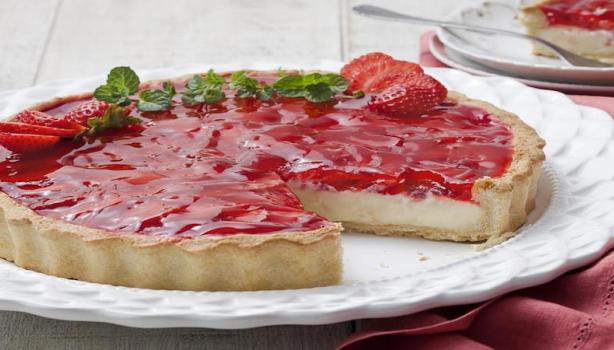 Torta Espelhada de Morango