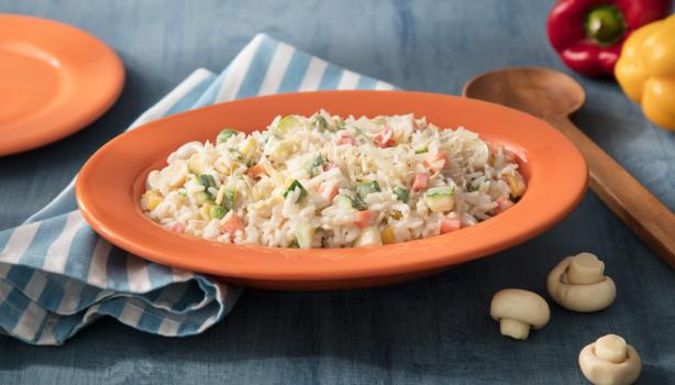 Risoto primavera, a estrela da refeição