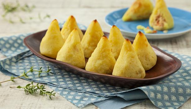 Coxinha de batata-doce: salve o sabor, ganhe saúde e energize seu treino.  
