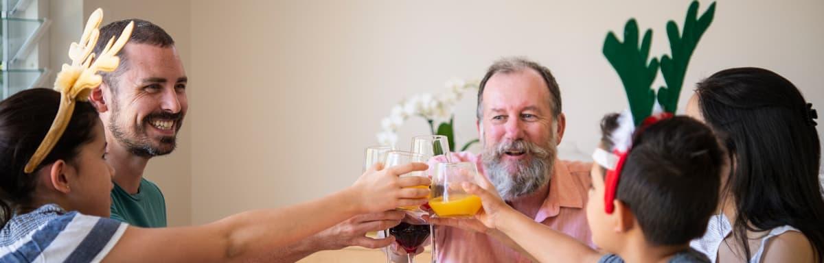 Almoço de natal de uma família