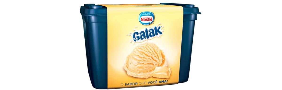 Sorvete Galak de Chocolate Branco