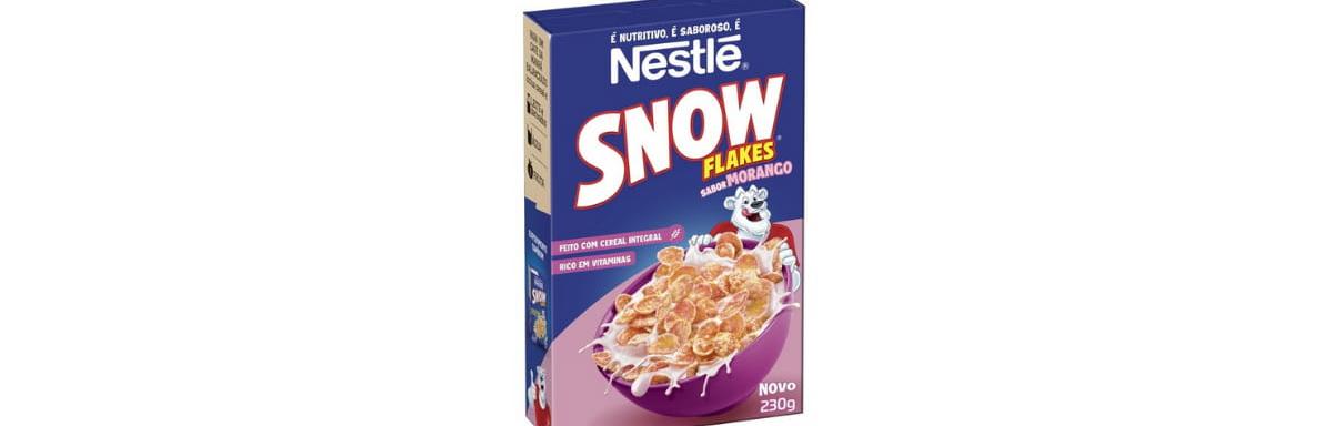 Cereal Matinal Snow Flakes Sabor Morango