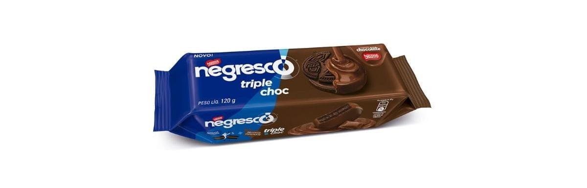 Biscoito Negresco Coberto com Triplo Chocolate