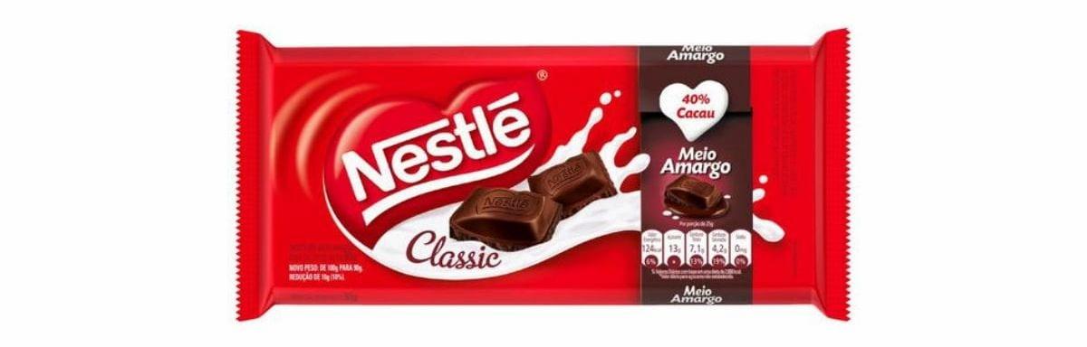 Chocolate Nestlé Classic Meio Amargo 90g