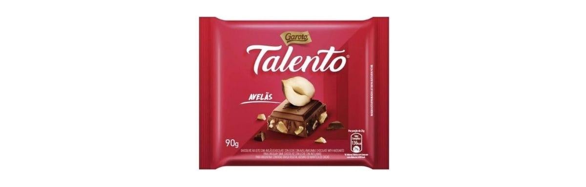 Chocolate Talento ao leite com avelãs 90g