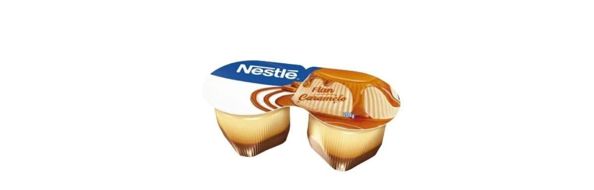 Flan Nestlé com calda de Caramelo