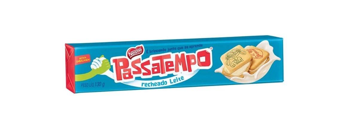 Biscoito Passatempo Recheado Leite