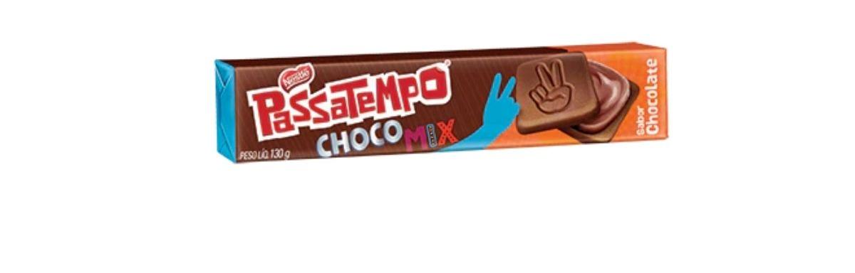 Passatempo Choco Mix Recheado sabor Chocolate