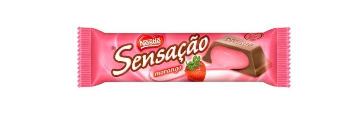 Tablete Chocolate Sensação Morango