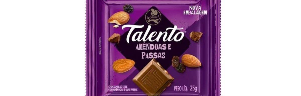 Chocolate Talento Amêndoas e Passas 25g