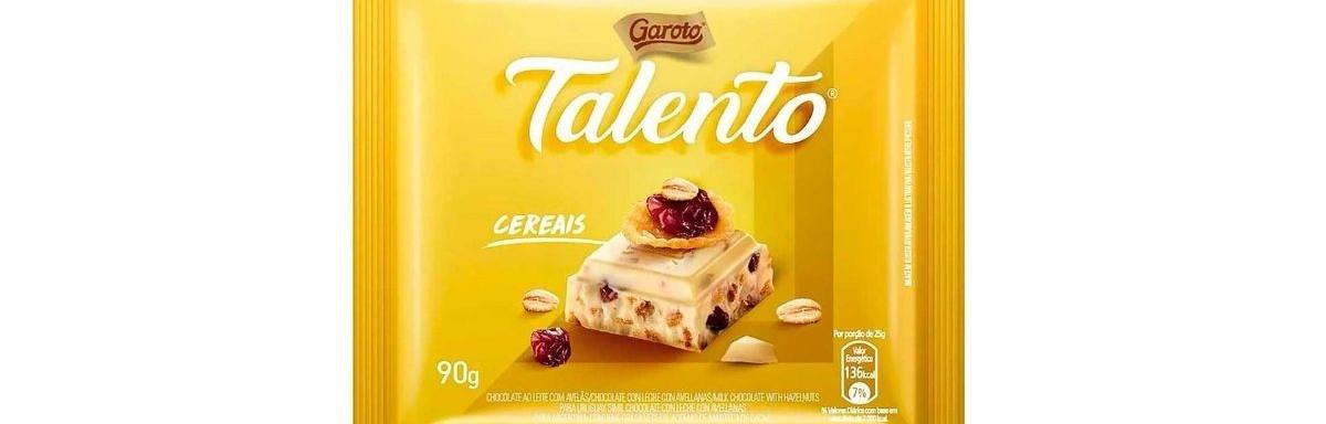 Chocolate Talento Branco com Cereais e Passas 25g