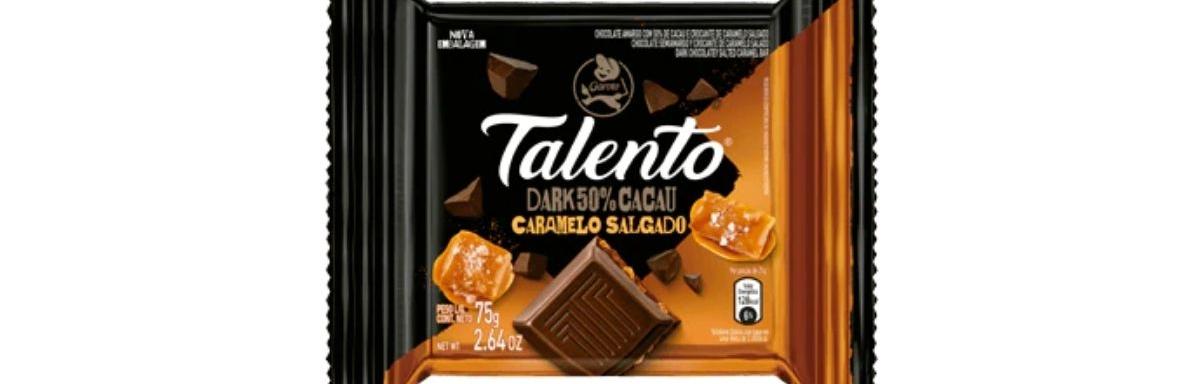 Chocolate Garoto Talento Dark Caramelo Salgado 75g | Nestlé