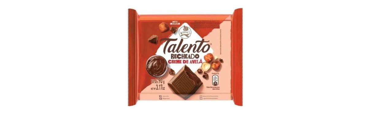 Chocolate Garoto Talento Creme de Avelã 90g 