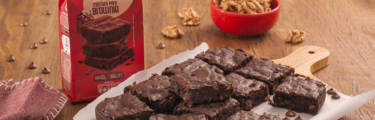 Receitas de brownie: Brownie Dois Frades Nozes