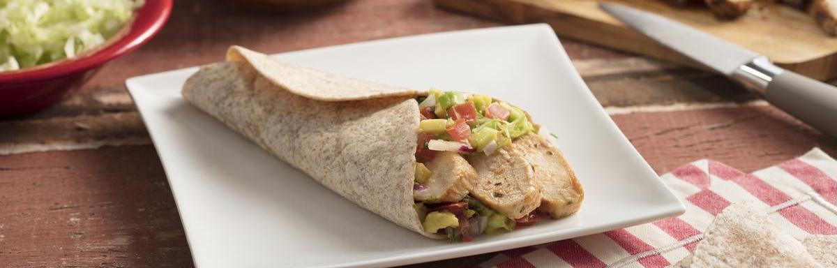 Receitas de Wrap: Wrap de Filé de Frango com Guacamole