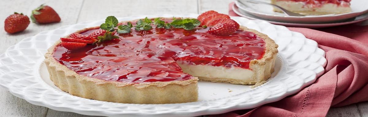 Torta Espelhada de Morango