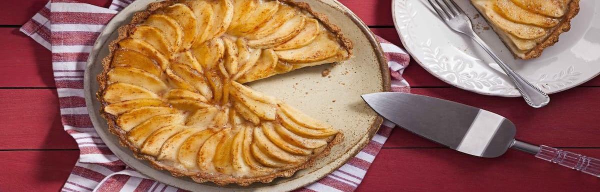 Torta Cremosa de Maçã com Canela