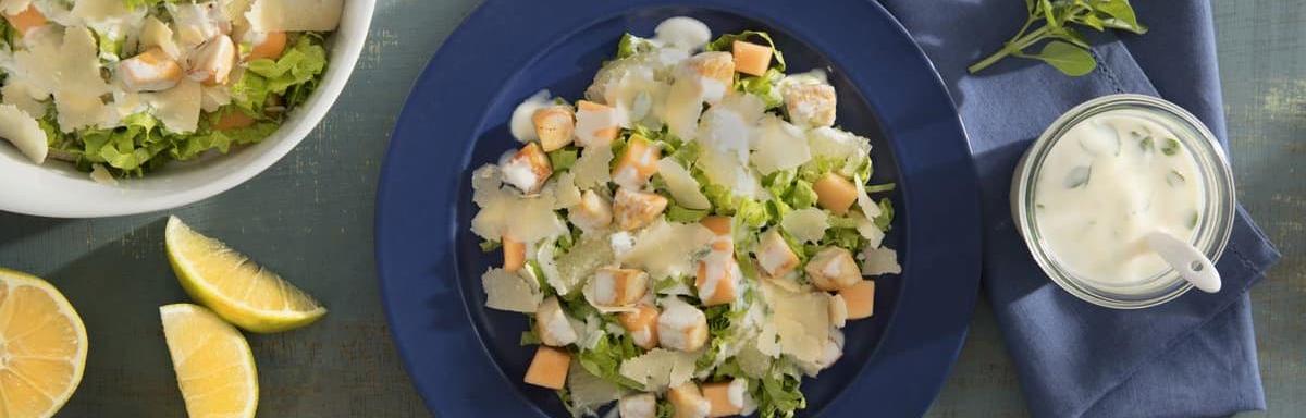 Salada de Frango com Melão e Lima da Pérsia