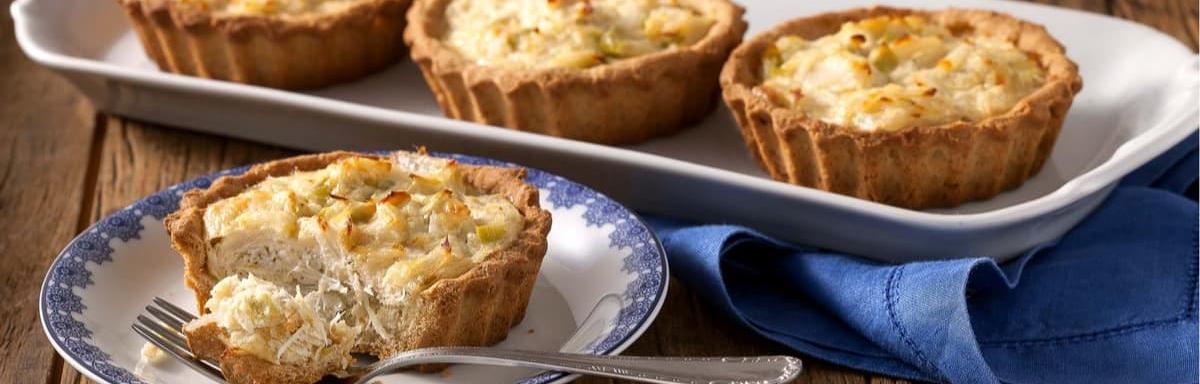 receitas com bacalhau: mini quiche