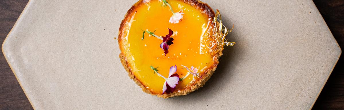 Cheesecake com calda de Bergamota 