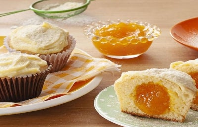 Cupcake de Leite Ninho com Recheio de Manga