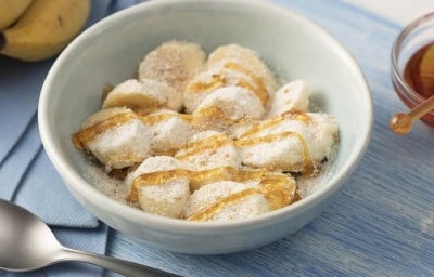 Banana com Aveia, Leite em Pó Molico, Mel e Linhaça