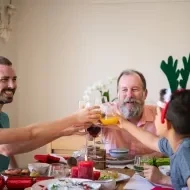 Almoço de natal de uma família