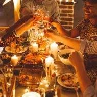 Família reunida para a ceia de natal