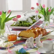 Decoração de mesa de Páscoa