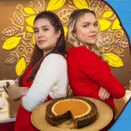 Imagem escrito Torta Mousse e Isadora vs Débora seguido pelo logo Deu Ruim. À esquerda, fotos das participantes e da torta.