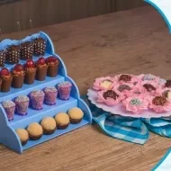 Montagem com a imagem da receita de brigadeiro à esquerda e à direita o título da aula.