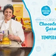 Montagem com a imagem chef Lu Neves à esquerda e à direita o título da aula.