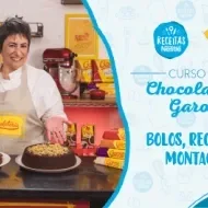 Montagem com a imagem chef Lu Neves à esquerda e à direita o título da aula.