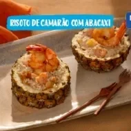 Fotografia de um risoto e logo de Receitas Nestlé e Aveia.