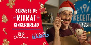 Sorvete de KITKAT® Gingerbread