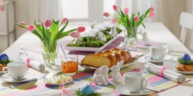 Decoração de mesa de Páscoa