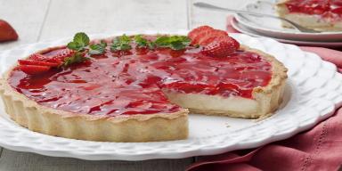 Torta Espelhada de Morango