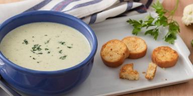 Sopa Cremosa de Couve-flor e Brócolis