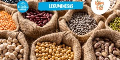 Fotografia com algumas leguminosas e o logo de Receitas Nestlé e Que Bem Que Faz.
