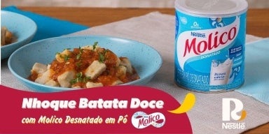 Fotografia da receita de nhoque de batata-doce